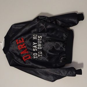 Rare vintage DARE to say no to drugs embroidered bomber jacket